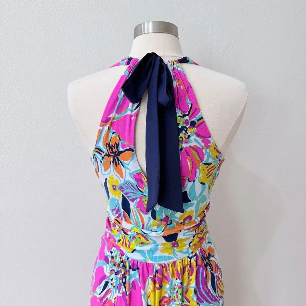 Lilly Pulitzer Amada Maxi Dress Besame Mucho XL RARE Bow Hemmed - Picture 8 of 10
